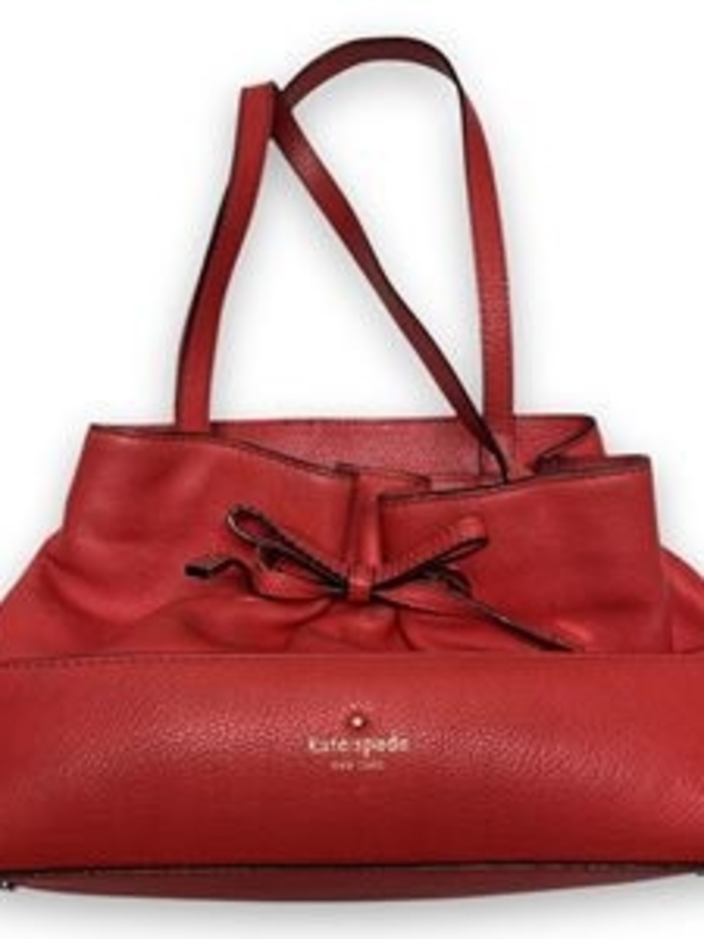 Kate Spade Red Leather Shoulder Tote Purse